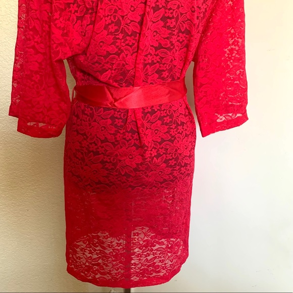 NWT Women's Apt. 9 Solid Lace Robe - Picture 6 of 9